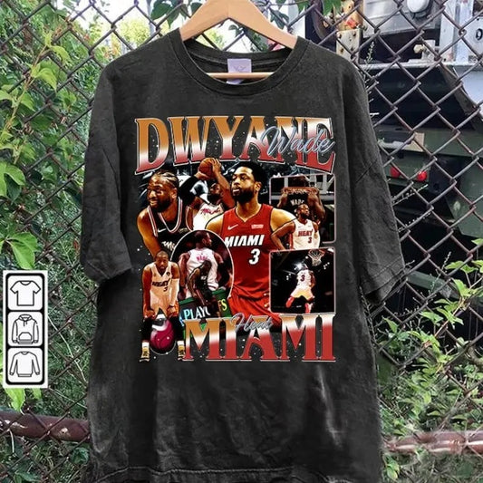 Vintage 90s Graphic Style Dwyane Wade T-shirt - Dwyane Wade T-shirt - Stephen Curry Vintage Tee For Man and Woman Unisex T-shirt