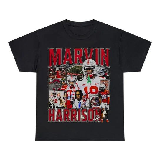 Vintage 90s Graphic Style Marvin Harrison T-shirt, Marvin Harrison Football T-Shirt, Full Color Full Size, Sport T-shirt, Trendy Shirt, Graphic Tee For Men, Women