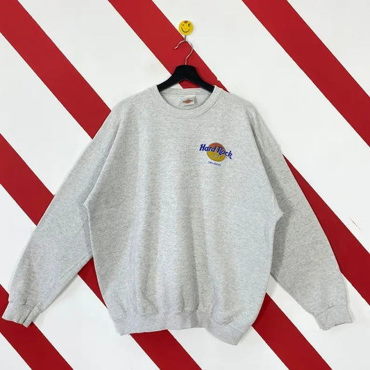 Vintage 90s Hard Rock Cafe Sweatshirt Hard Rock Cafe Crewneck Hard Rock Cafe Sweater Pullover Hard Rock Cafe Orlando Print Logo Cotton Menswear