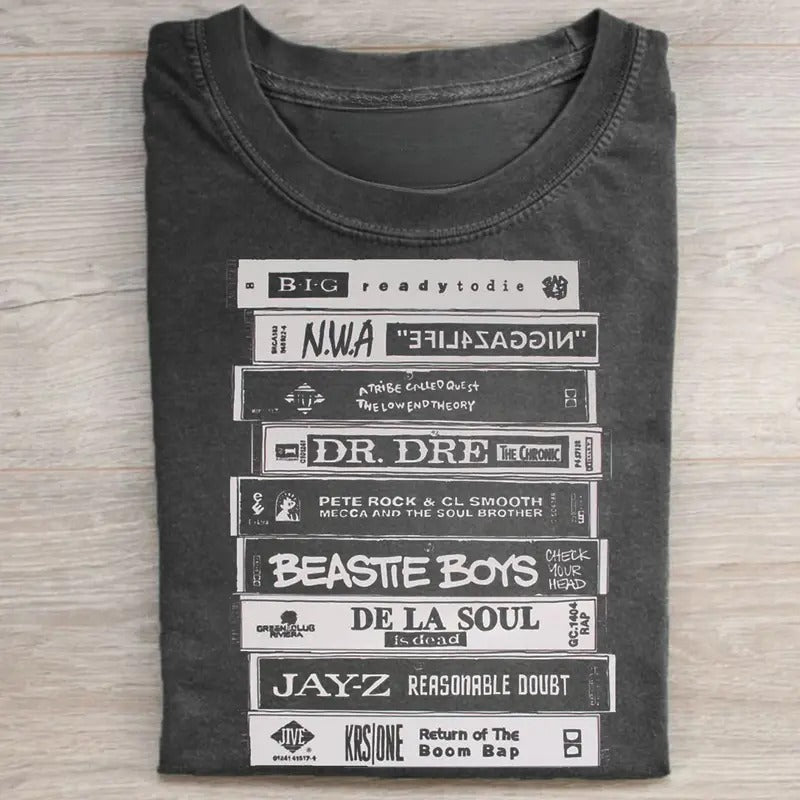 Vintage 90s Hiphop Cassette Tapes Graphic Tee - The Beastie Boys Check Your Head Album Shirt - Jay Z Album Shirt - Music...