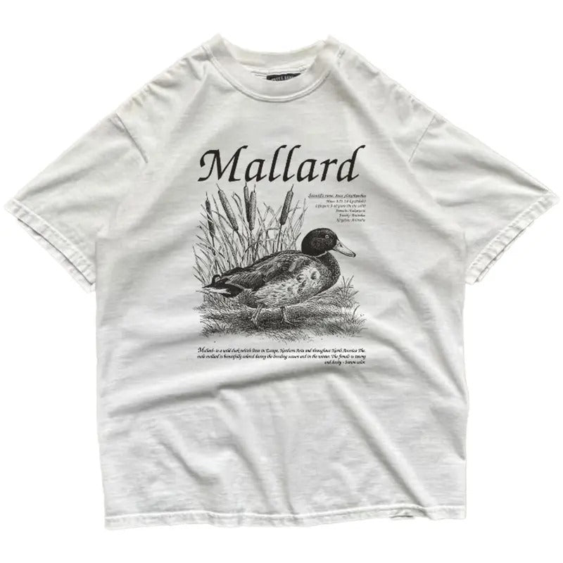 Vintage 90s Mallard Duck National Wildlife Unisex Crewneck Sweatshirt Pullover, T-shirt, hoodie Cotton