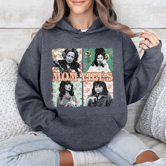 Vintage 90s Mom Vibes Hoodie, Mom Vibes Sweatshirt, Retro Funny Mom Sweatshirt, Mom Life Shirt, Mother's Day Gift Crewneck, Cool Mom Hoodie