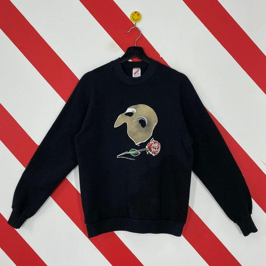Vintage 90s Phantom Of The Opera Sweatshirt Phantom Of The Opera Crewneck Phantom Of The Opera Sweater Pullover Print Logo Womenswear Athletic