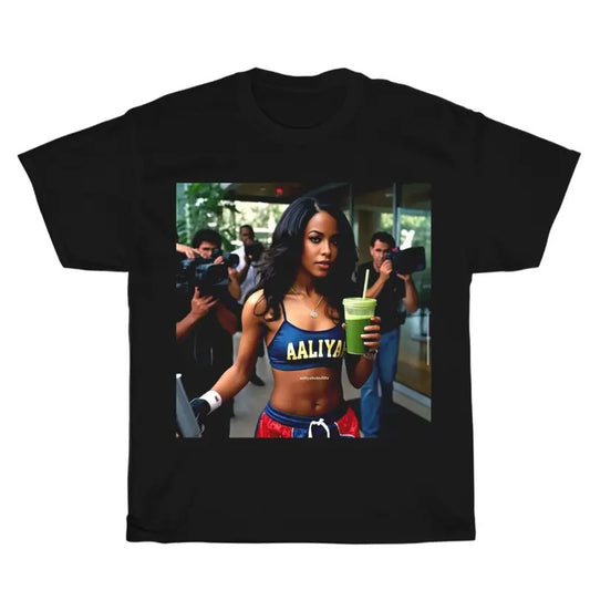 Vintage Aaliyah Graphic Unisex Shirt Bootleg Rap Design Crew Neck T-Shirt