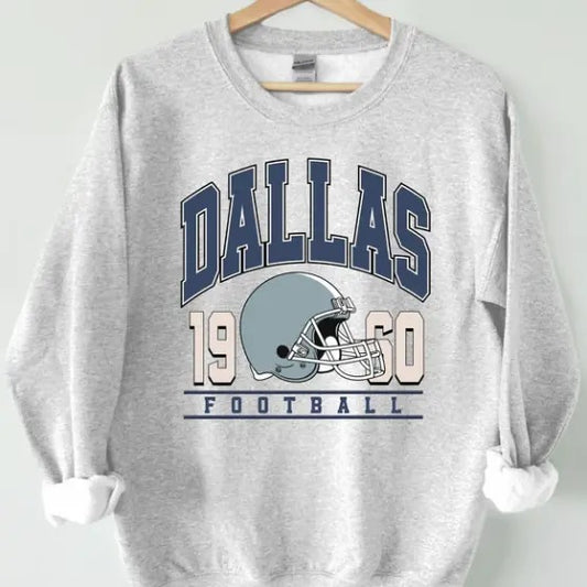 Vintage All Team Football Big Word Sport Football Sweatshirt, Unisex Sweater For Men And Women, Menswear Top Streetwear Athletic Hoodie