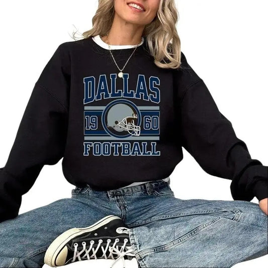 Vintage All Team Football Cowboys Sweatshirt, Men And Women Sweatshirt, Unisex Sweater For Men And Women, Menswear Top Streetwear
