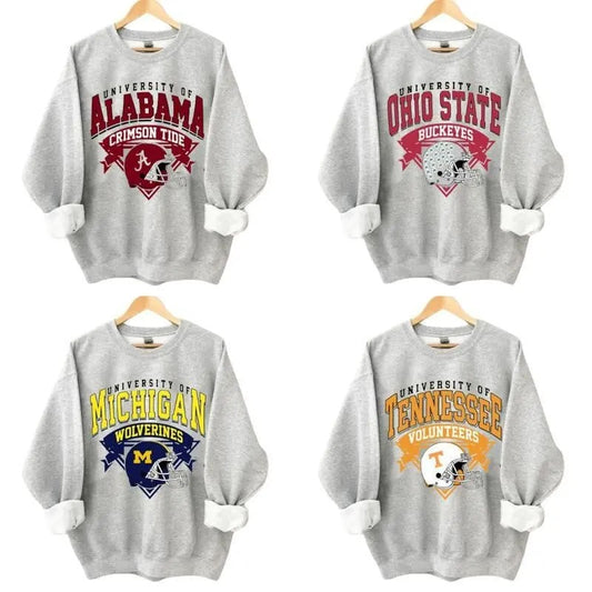Vintage All Teams University NCAA Sweatshirt, Sport Grey Sweatshirt, Gift For Fan