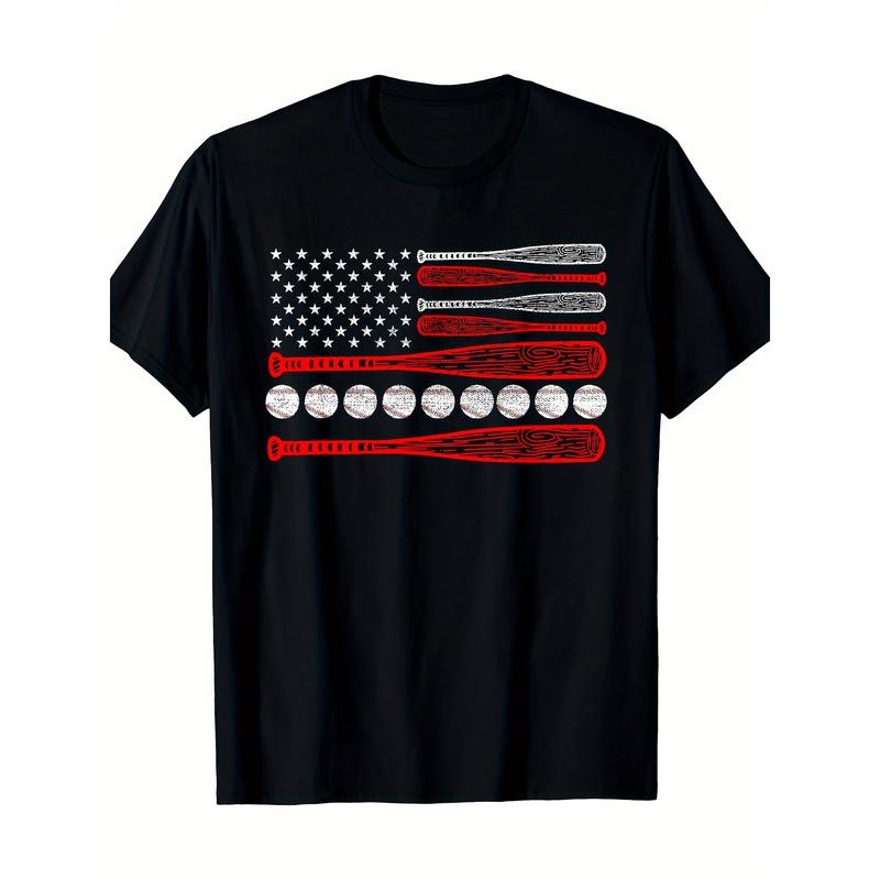 Vintage American Flag Baseball T-Shirt, Men's T-Shirt, 180g made in usa Hoodie, Sweatshirt | WearSparks.com