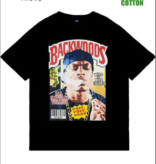 Vintage Backwoodddsss Puff Pass Graphic Tee, Friday Movie-Inspired Shirt, Retro Streetwear, Unisex Casual Tee, Cotton Shirt, Menswear Womenswear Top