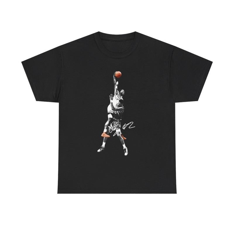 Vintage Basketball Tee Casual Cotton Menswear Top Graphics Underwear Man Tshirt Streetwear