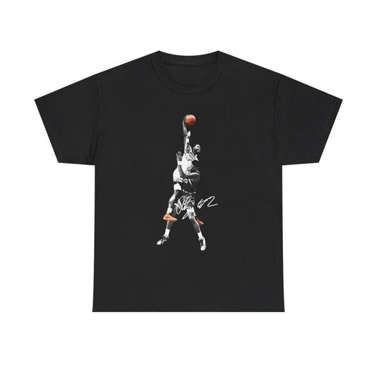 Vintage Basketball Tee Casual Cotton Menswear Top Graphics Underwear Man Tshirt Streetwear