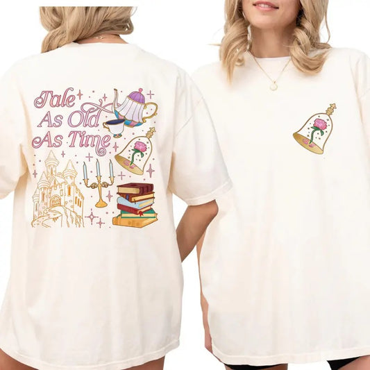 Vintage Belle's Book Shop Shirt, Tale As Old As Time Sweatshirt, Beauty And Beast T-Shirt, Belle Beauty Princess Tee Shirt, Gift For Her