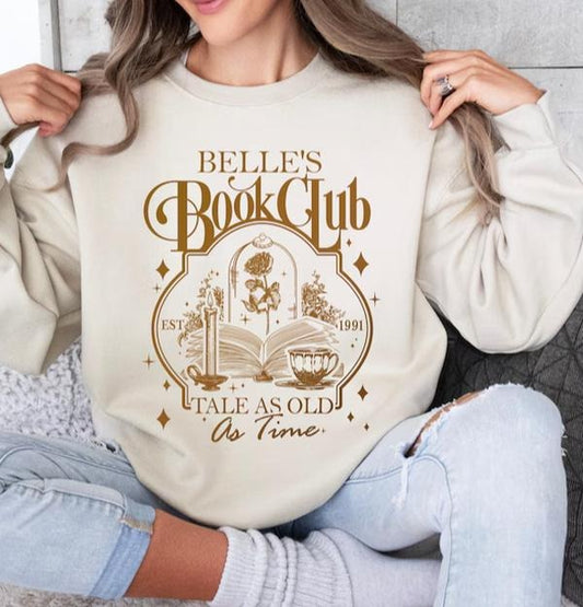 Vintage Belles Book Club Sweatshirt, Tale as Old as Time Sweatshirt, Belle Princess Tshirt