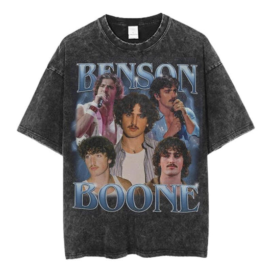 Vintage Benson Boone Multi Portrait Graphic Tee, Retro Concert Photo Shirt, 90s Music Star Aesthetic, Unisex Viral TikTok Style Top
