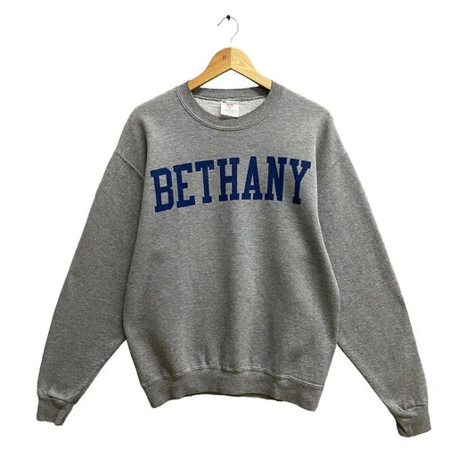 Vintage Bethany Sweatshirt Bethany Crewneck Bethany Sweater Pullover Streetwear Spell Out Print Logo Bethany Jumper