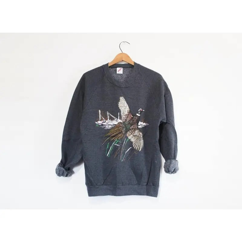 Vintage Bird Wildlife Pheasant Sweatshirt Bird T-Shirt Bird Shirt Bird Sweatshirt Funny Bird Shirt Bird Lover Gift Bird Watching Shirt Menswear Athletic