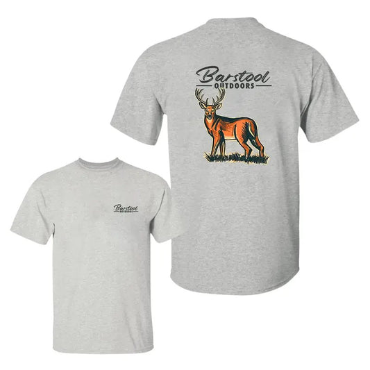 Vintage Busch Light Outdoors Deer Hunting 2 Sided T-Shirt, Beer Shirt, Crew Neck Unisex T-Shirt, For Men, For Women
