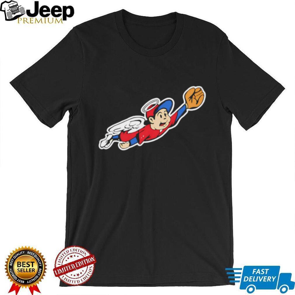 Vintage California Angels Retro Halo Mascot Flying Baseball T Shirt