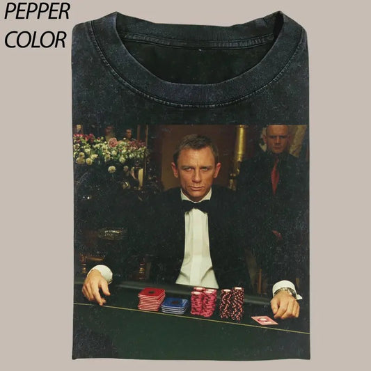 Vintage Casino Royale Poker Comfort Colors T-shirt, The Best Movie About Gambling Tee Gift For Boyfriend Menswear Top Streetwear