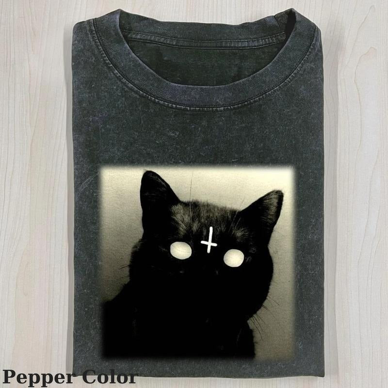 Vintage Cats And Faith T-Shirt, Fantasy Kitten Tshirt, Cute Cat Shirt, Cool Cat Tshirt, Love Cat Tshirt, Funny Mona Lisa Shirt, Meme Cringe Funny Dumb Shirts, Unisex Shirt Menswear Womenswear Streetwear