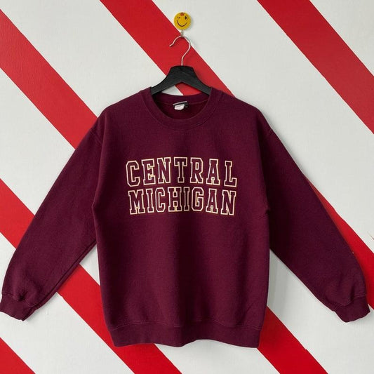 Vintage Central Michigan University Sweatshirt Central Michigan Crewneck Michigan Sweater Central Michigan Chippewas Print Logo Menswear Athletic