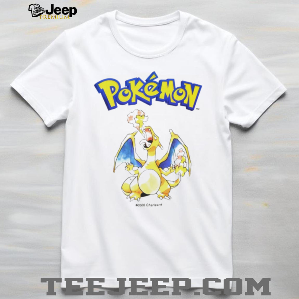Vintage Charizard #006 Fire Breathing Dragon Anime Graphic T Shirt