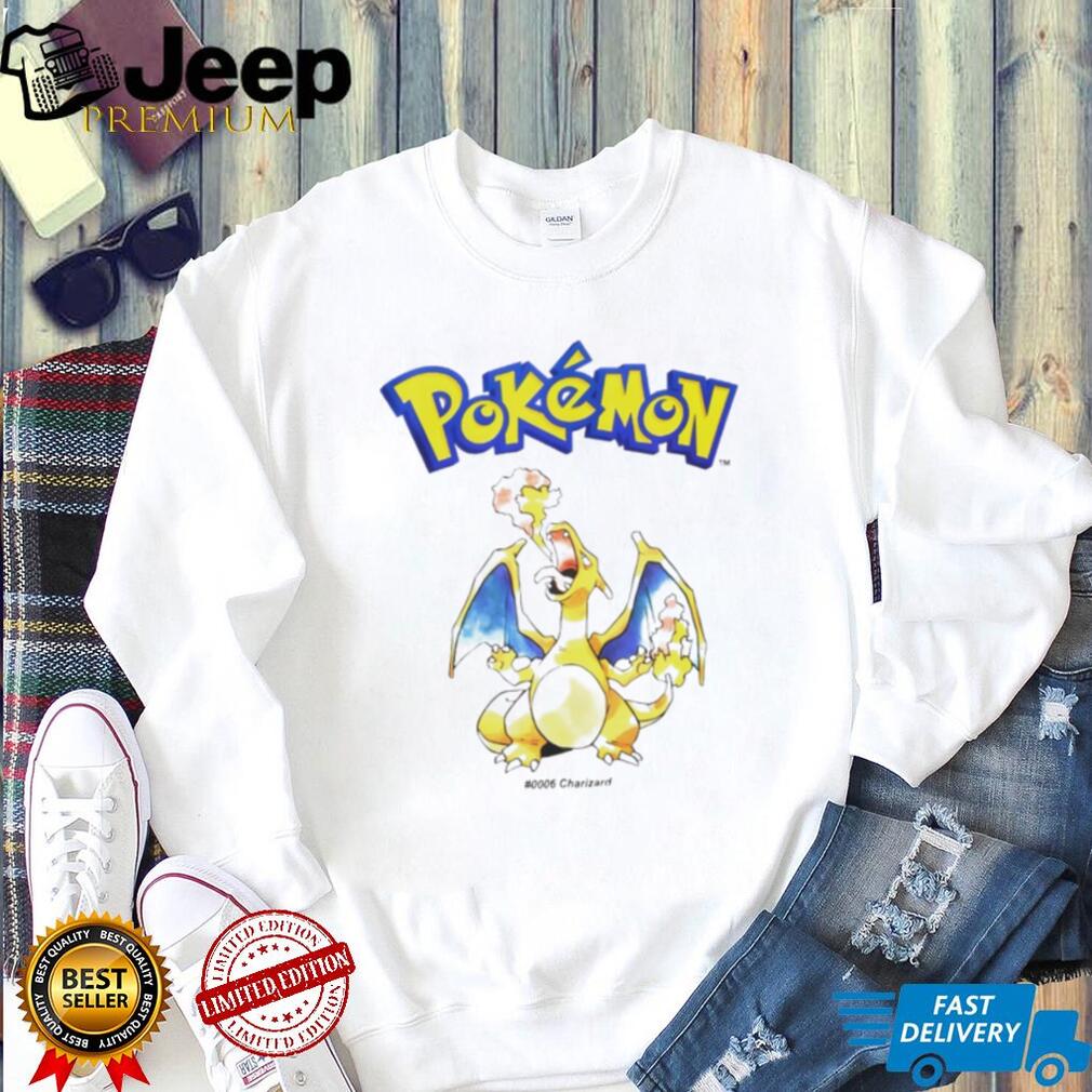 Vintage Charizard #006 Fire Breathing Dragon Anime Graphic T Shirt