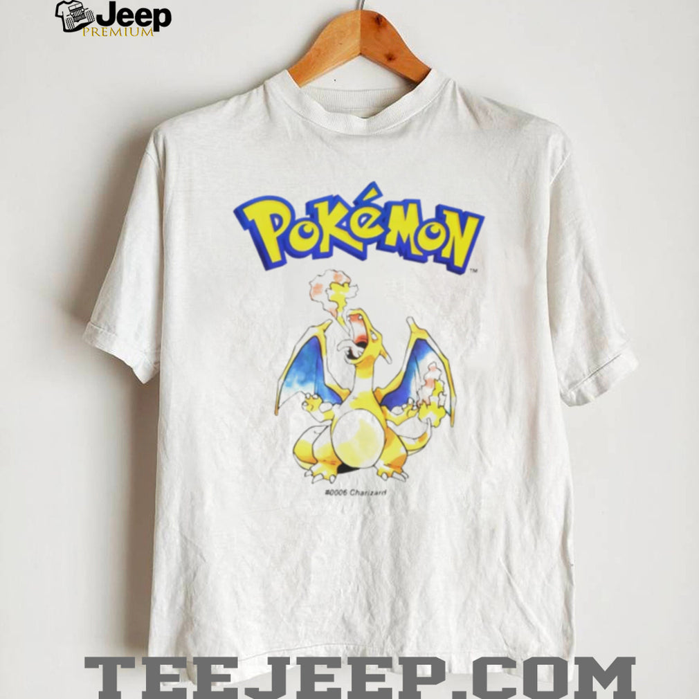 Vintage Charizard #006 Fire Breathing Dragon Anime Graphic T Shirt