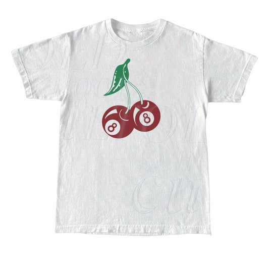 Vintage Cherry 8 Ball 90s Graphic T-Shirt, Retro Billiard Lovers Oversized Shirt, Cool 2000s Billiard Gift