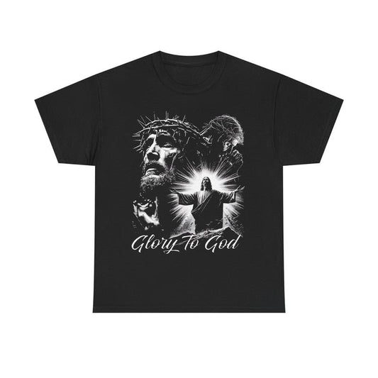 Vintage Christian Shirt, Glory to God Tee, Retro Print Top, 90s Inspired Style