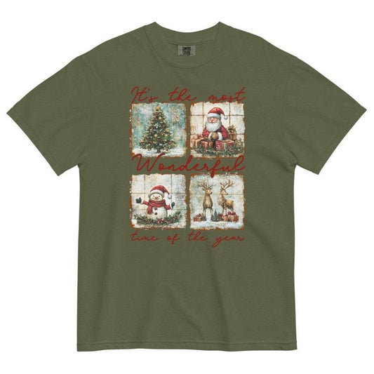 Vintage Christmas Most Wonderful Time of the Year Shirt - Comfort Colors Unisex Apparel Relaxed Fit Printed In The USA Clothing Womenswear Casual Comfort Cotton Top Athletic Boho Chic