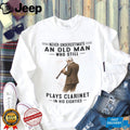 Vintage Clarinetist Old Man Musician 80th Birthday Shirt