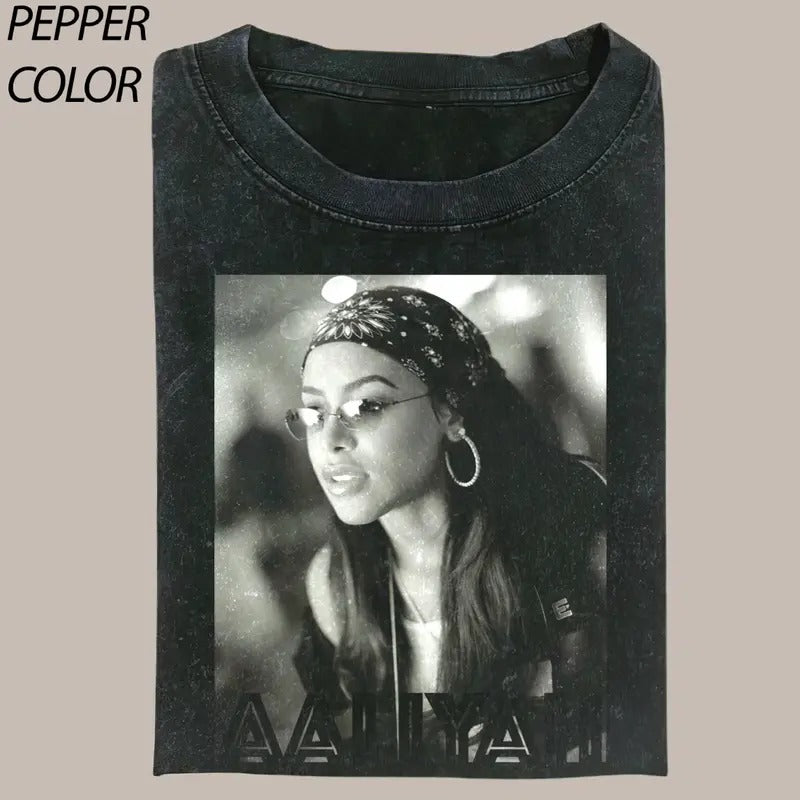 Vintage Classic Aaliyah Unisex T-Shirt, Music Lover, Classic Aaliyah Unisex T-Shirt, Music RnB Singer Rapper Shirt Womenswear Top