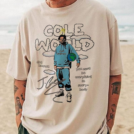 Vintage Cole World music Graphic Tshirt Menswear Top