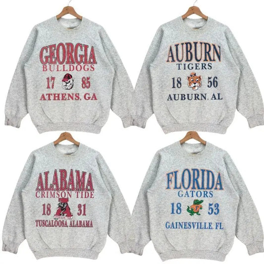 Vintage College Football NCAA Sweatshirt, Classic Sport Sweatshirt, Gifts For Football Fan Sport, Football Sweatshirts