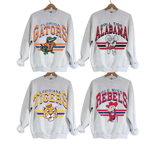 Vintage College Football NCAA Sweatshirt, Vintage Sweatshirt All Teams NCAA, Classic Sport Sweatshirt, Gifts For Football Fan Sport. Crewneck Menswear Soft Sweaters