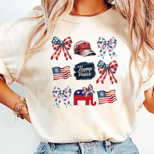 Vintage Coquette Trump T-shirt, Trump shirt, Trump Presidential T-shirt, Trump Maga Unisex Tee, Trendy , Coquette T-shirt Streetwear Crewneck