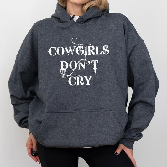 Vintage Cowgirls Don't Cry Hoodie, Cowgirl Graphic Hoodies, Boho Country Hoodie, Western Style Women Clothing, Funny Gift For Her