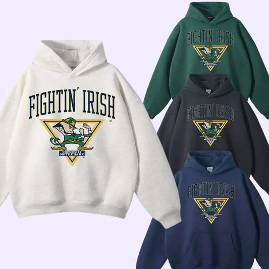 Vintage Crable Sportswear Tag Notre Dame Spellout Printed BigLogo Sweatshirt Crewneck Sweater University Pullover Colour Green Size X-large