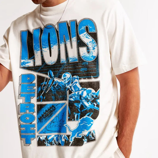 Vintage Detroit Graphic Retro T-Shirt for Men - Cotton Crewneck Short Sleeve Casual Top