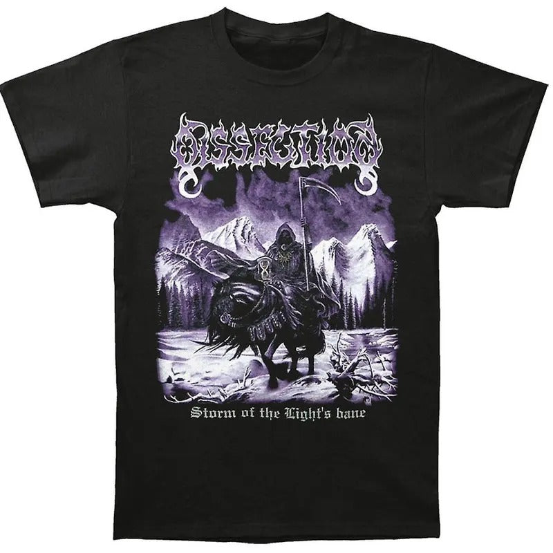 Vintage Dissection Storm Of Lights Bane Shirt, Death Metal Ofc T-Shirt,, Unisex Top Casual Menswear Streetwear Shortsleeve Round Neck Tshirt
