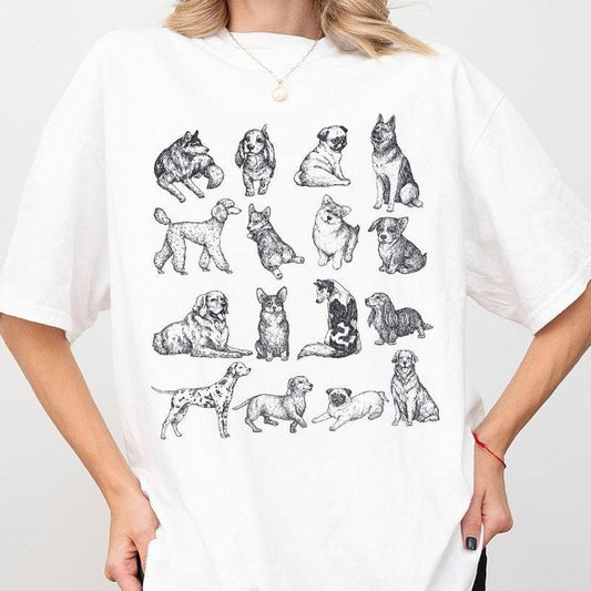 Vintage Dog Shirst, Funny Dog Lover T-shirt, Shirt For Women, Dog Mom Shirt, Dog Breed Shirt, Dog Mom Gift, Dog Lover Shirt, Women's Tops, Funny Shirts, Cute Tee For Women, Gift For Dog Lover, Trendy Shirts, Animal Lover Shirt, Gift For Her