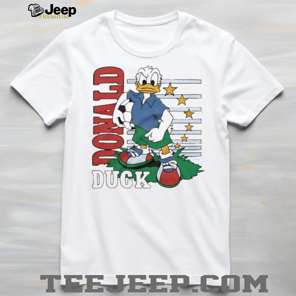 Vintage Donald Duck Soccer Player Cartoon Sports Graphic T Shirt