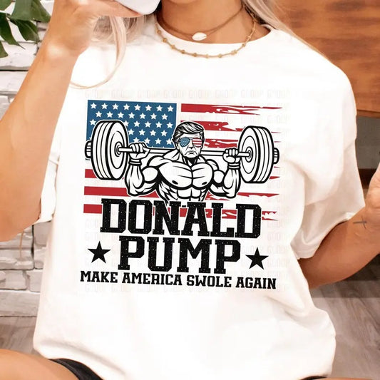 Vintage Donald Pump Graphic T-shirt, Trump 2024 Tee, Trump Tshirt, Donald Trump, Election 2024, Vote Womenswear Summer Crewneck Comfort