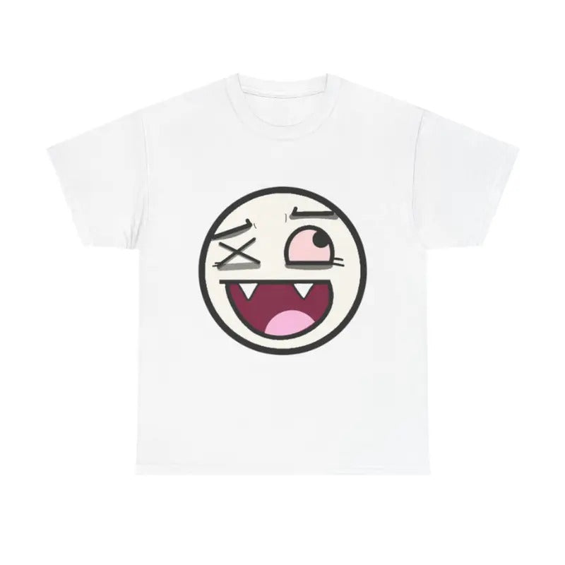 Vintage Doodle Face Graphic Tee, Funny Unisex Shirt, Meme Shirt, Kawaii Cartoon Apparel, Menswear Womenswear Top