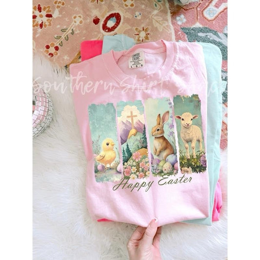 Vintage Easter Pastels T shirt  | Blossom comfort colors T shirt top
