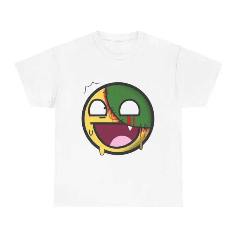 Vintage Epic Zombie Face Active T-Shirt, Graphic Tee, Unisex Zombie Shirt, Y2k Shirt, affliction style, Funny Manga Style, Menswear Womenswear Top