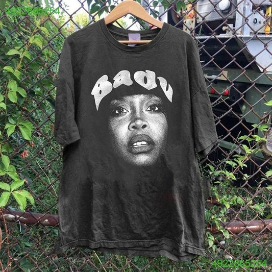 Vintage Erykah Badu Concert Shirts for Music Fans & Women Retro 90s Shirt Cotton Menswear Cotton Menswear