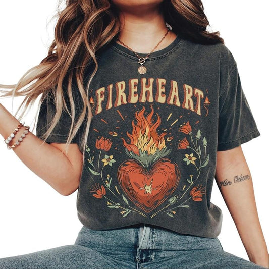 Vintage Fire-heart Shirt, To Whatever End T-shirt, SJM quotes, Throne of Glass T-shirt, Comfort Colors Shirt, SJM Tee, You do not yield T Shirt
