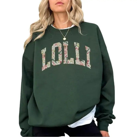 Vintage Floral Lolli Grandma Crewneck Sweatshirt Christmas Lolli Gifts Mothers Day Gift for Lolli Grandma